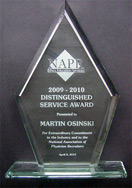 NAPR Distinguished Service Award 2009-2010 NAPR Distinguished Service Award 2009-2010